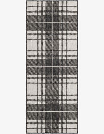2' x 5' 3 Easy-Clean Checkered Indoor / Outdoor Runner Rug