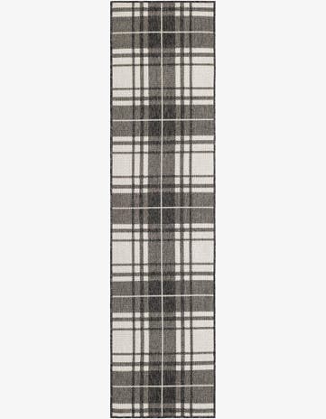 2' x 8' Easy-Clean Checkered Indoor / Outdoor Runner Rug