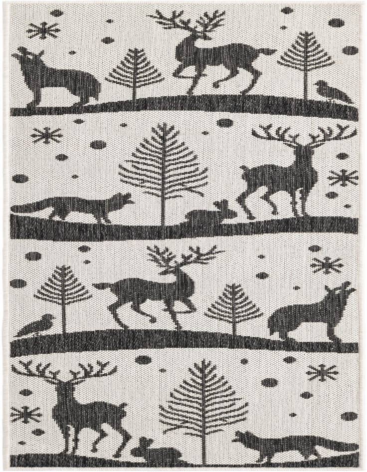 Detail image of 2' x 5' 3 Easy-Clean Holiday Indoor / Outdoor Runner Rug