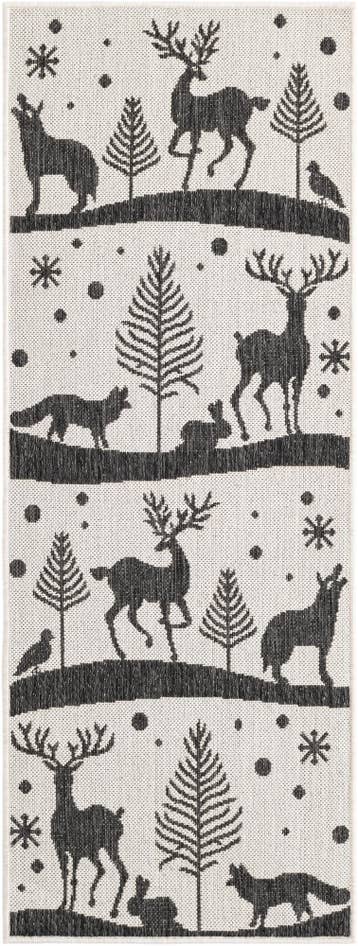 Detail image of 2' x 5' 3 Easy-Clean Holiday Indoor / Outdoor Runner Rug