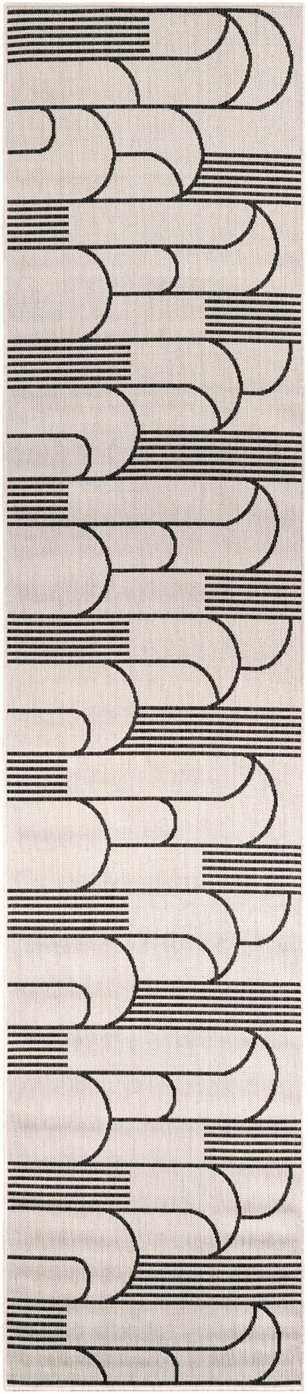 2' 7 x 12' Easy-Clean Modern Indoor / Outdoor Runner Rug