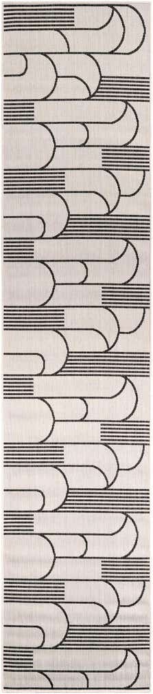 2' 7 x 12' Easy-Clean Modern Indoor / Outdoor Runner Rug