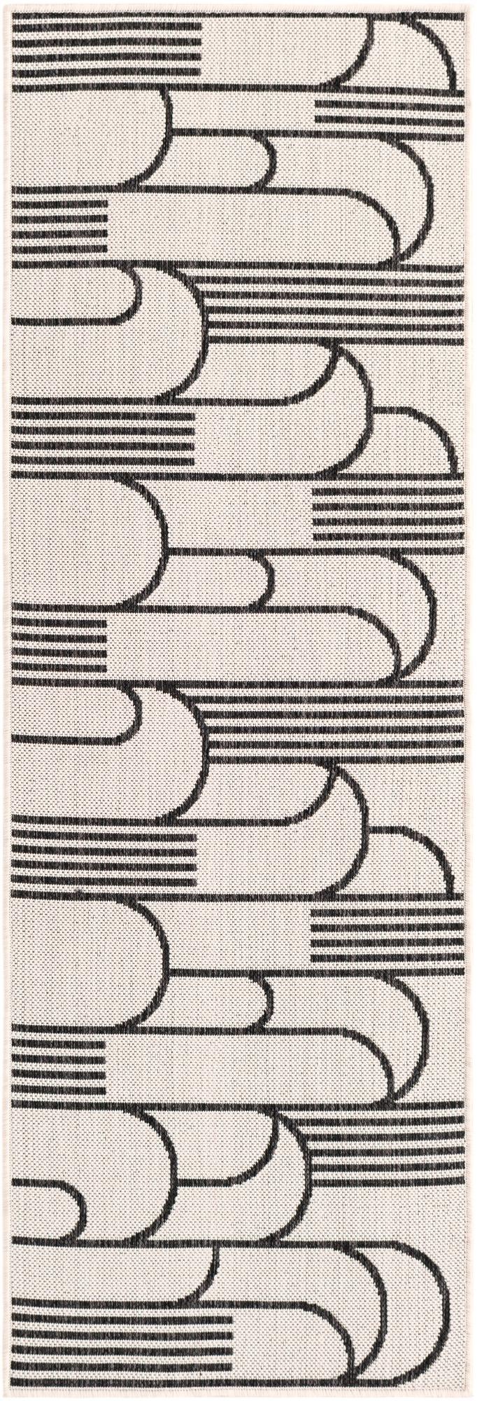 2' x 6' Easy-Clean Modern Indoor / Outdoor Runner Rug