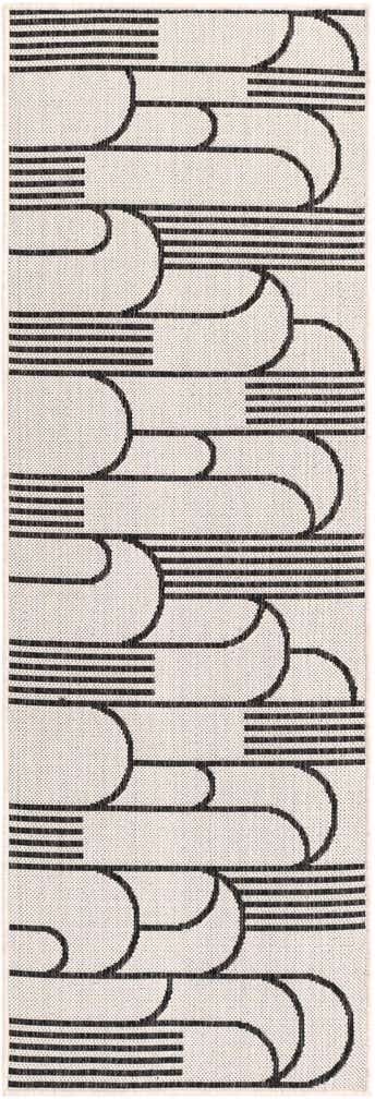 2' x 6' Easy-Clean Modern Indoor / Outdoor Runner Rug