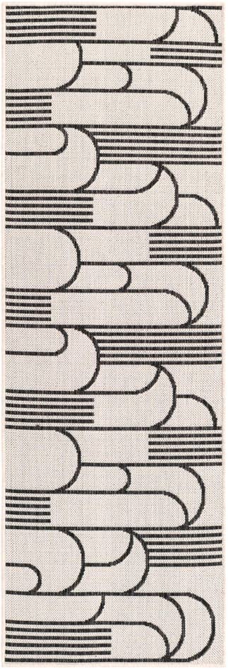 Detail image of 2' x 6' Easy-Clean Modern Indoor / Outdoor Runner Rug
