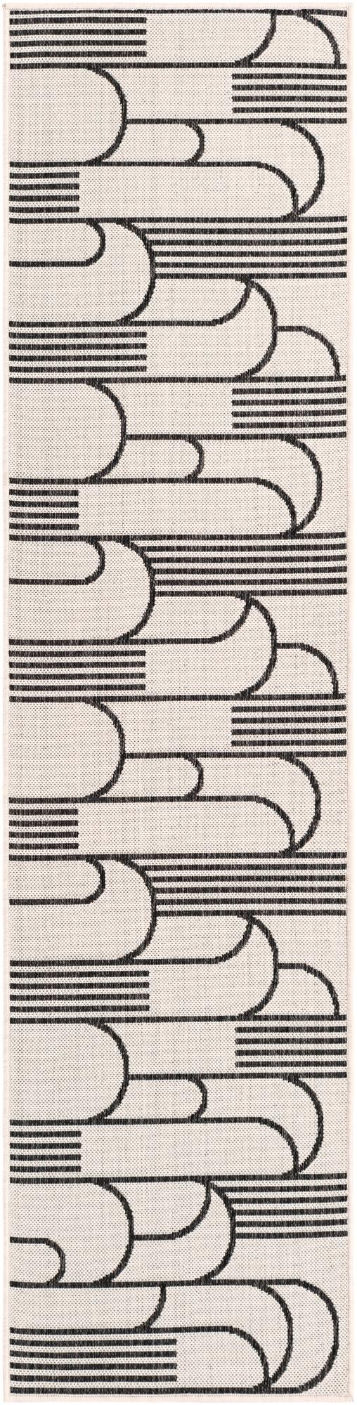 2' x 8' Easy-Clean Modern Indoor / Outdoor Runner Rug