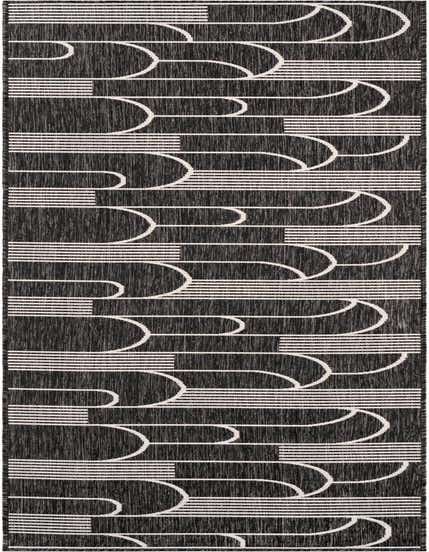 2' 7 x 12' Easy-Clean Modern Indoor / Outdoor Runner Rug
