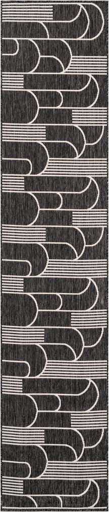2' 7 x 12' Easy-Clean Modern Indoor / Outdoor Runner Rug