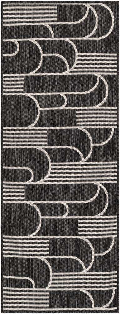 2' x 5' 3 Easy-Clean Modern Indoor / Outdoor Runner Rug
