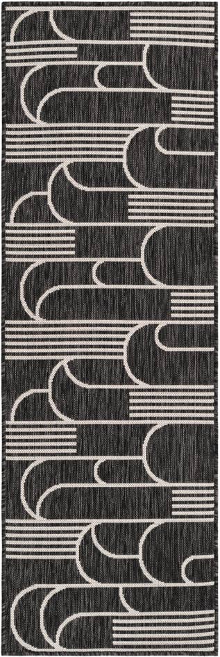 Detail image of 2' x 6' Easy-Clean Modern Indoor / Outdoor Runner Rug
