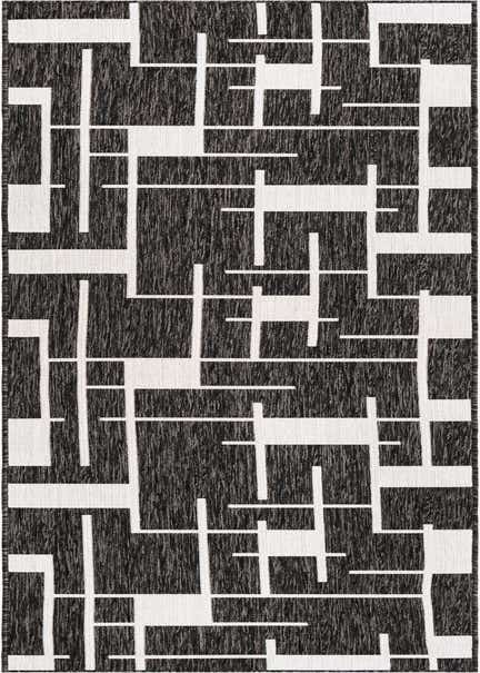 2' 7 x 12' Easy-Clean Modern Indoor / Outdoor Runner Rug