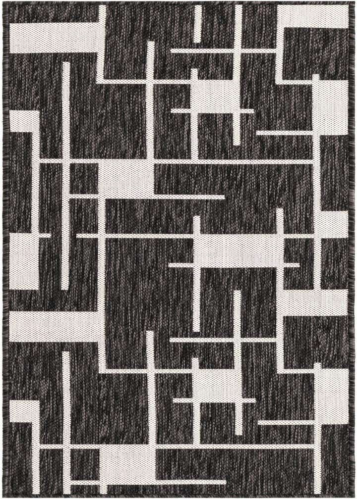 2' x 5' 3 Easy-Clean Modern Indoor / Outdoor Runner Rug