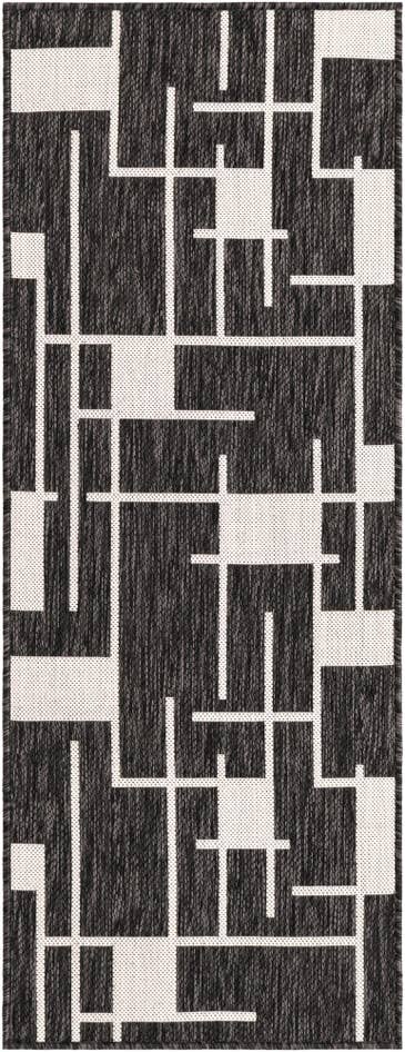 Detail image of 2' x 5' 3 Easy-Clean Modern Indoor / Outdoor Runner Rug