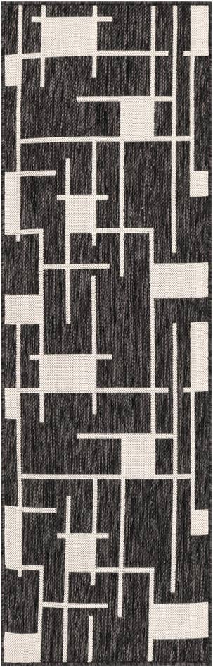 Detail image of 2' x 6' Easy-Clean Modern Indoor / Outdoor Runner Rug