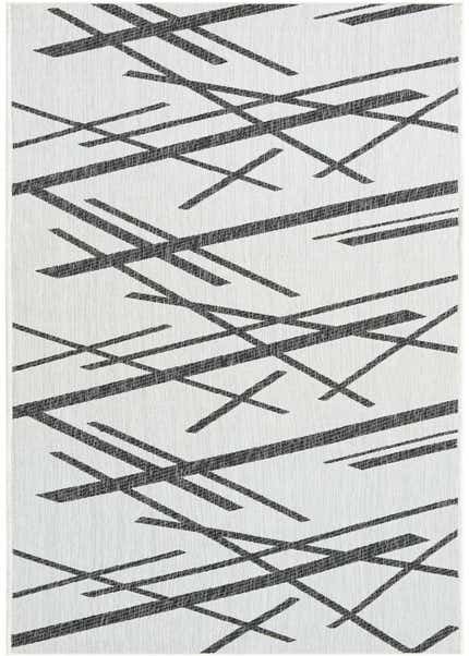 2' 7 x 12' Easy-Clean Modern Indoor / Outdoor Runner Rug