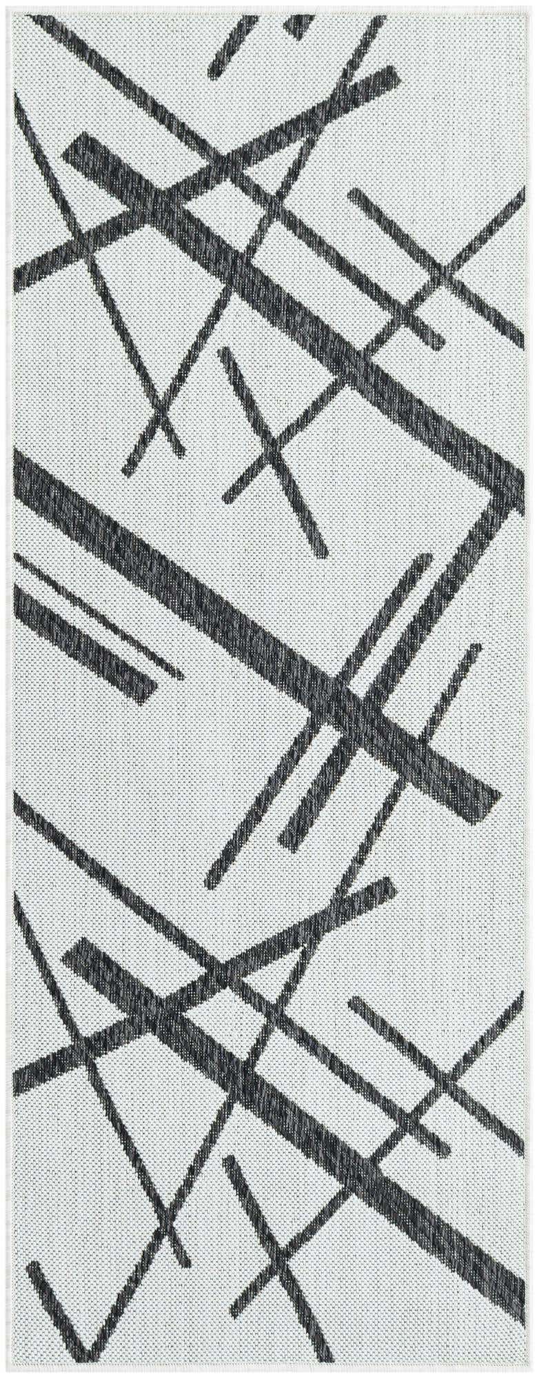 2' x 5' 3 Easy-Clean Modern Indoor / Outdoor Runner Rug