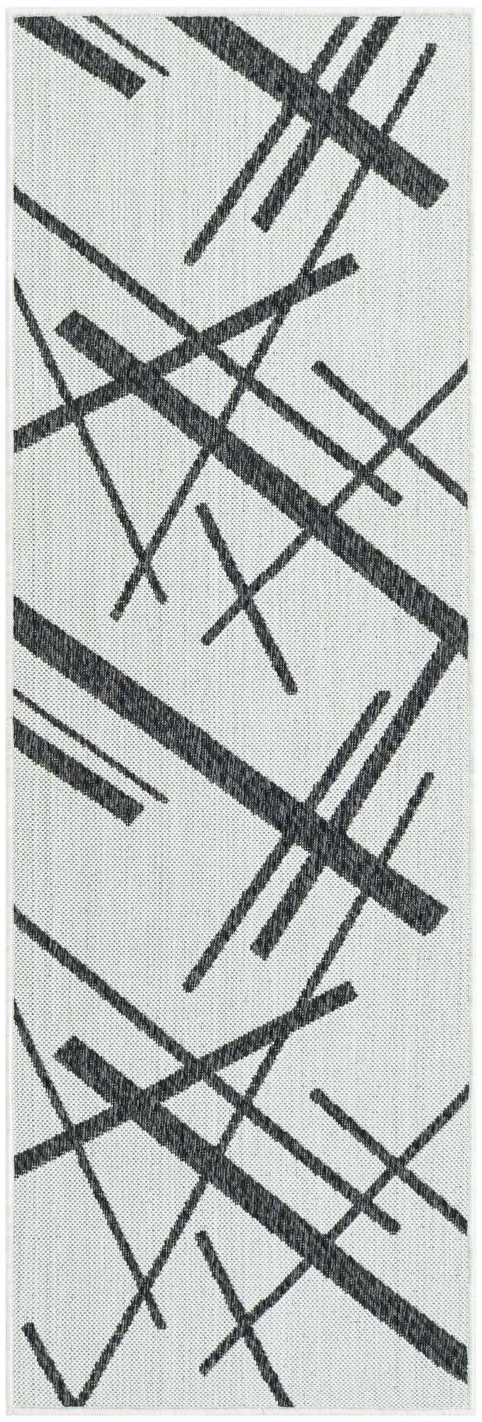 2' x 6' Easy-Clean Modern Indoor / Outdoor Runner Rug
