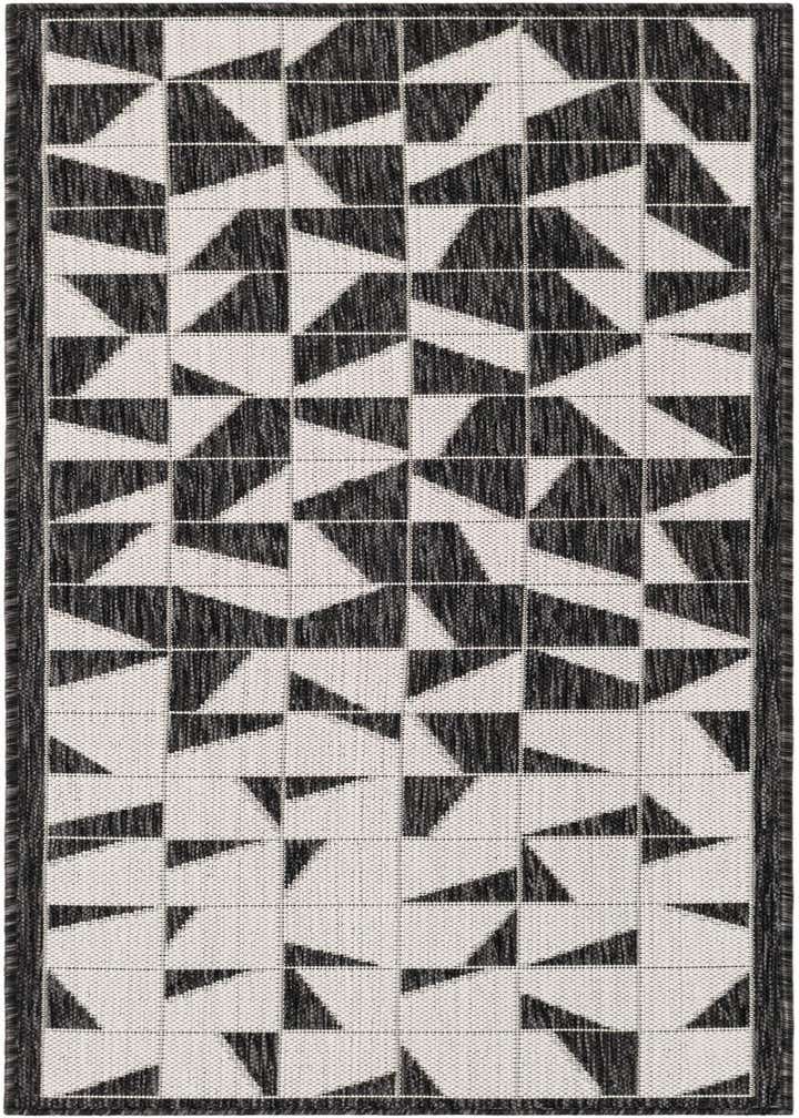2' x 5' 3 Easy-Clean Modern Indoor / Outdoor Runner Rug