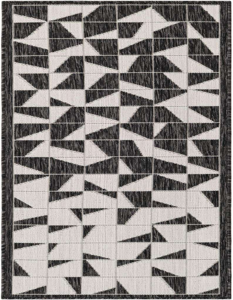 2' x 5' 3 Easy-Clean Modern Indoor / Outdoor Runner Rug