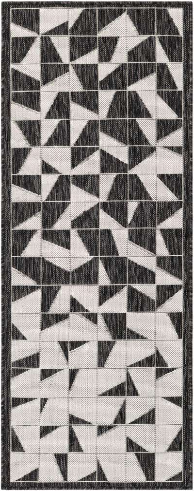 2' x 5' 3 Easy-Clean Modern Indoor / Outdoor Runner Rug