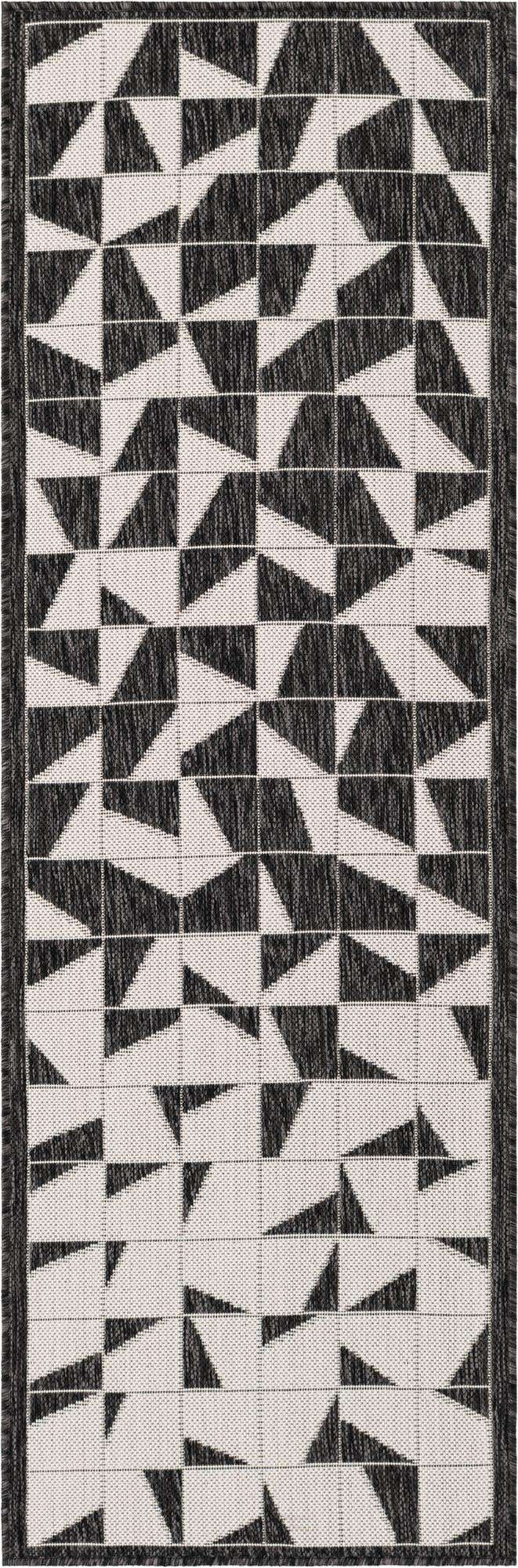 2' x 6' Easy-Clean Modern Indoor / Outdoor Runner Rug