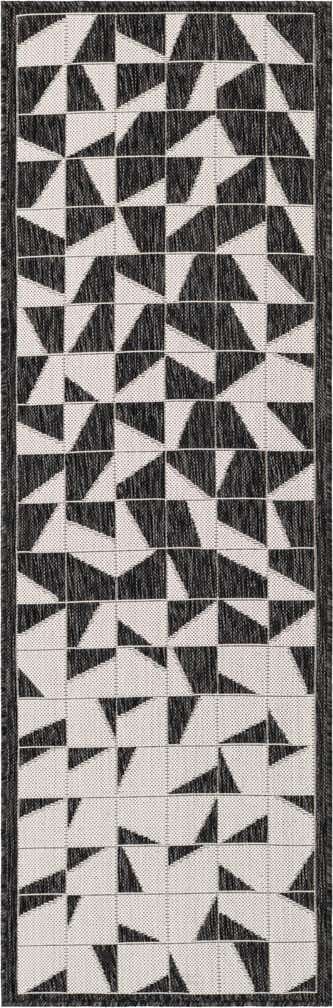 2' x 6' Easy-Clean Modern Indoor / Outdoor Runner Rug