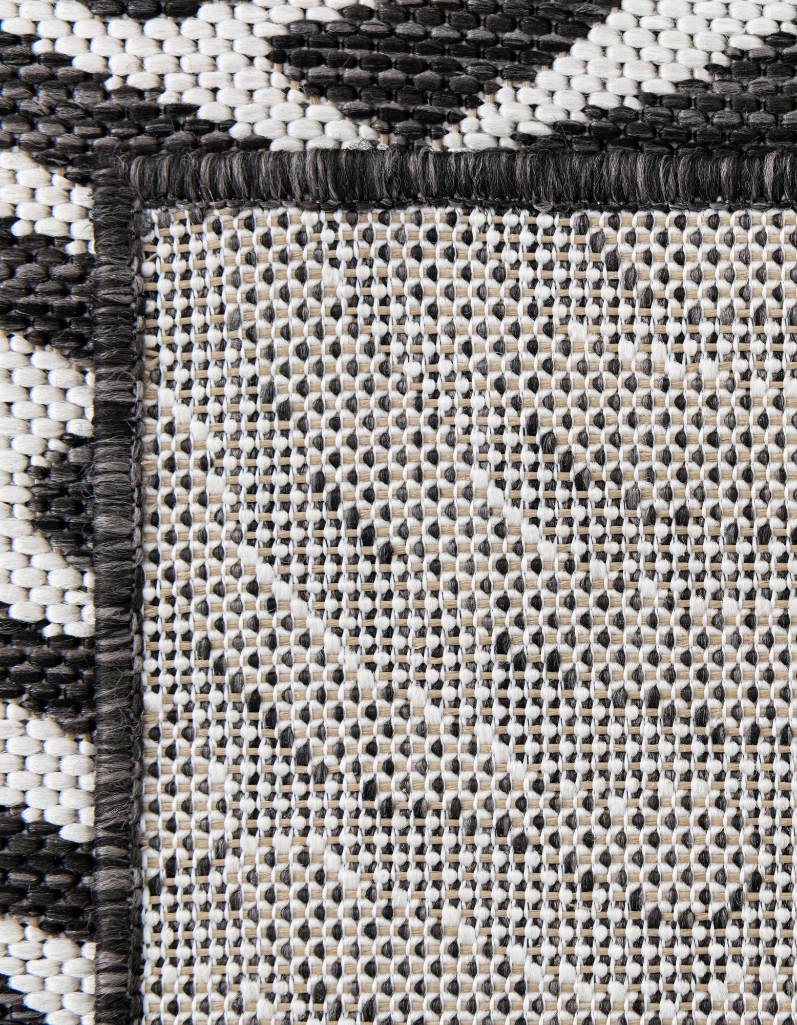 2' 7 x 12' Easy-Clean Modern Indoor / Outdoor Runner Rug