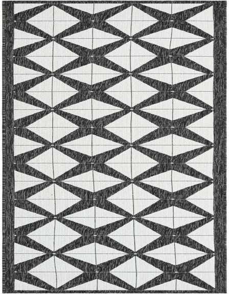 2' 7 x 12' Easy-Clean Modern Indoor / Outdoor Runner Rug