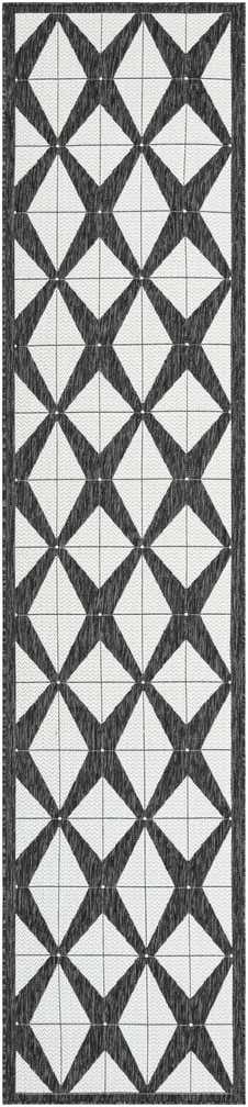 2' 7 x 12' Easy-Clean Modern Indoor / Outdoor Runner Rug