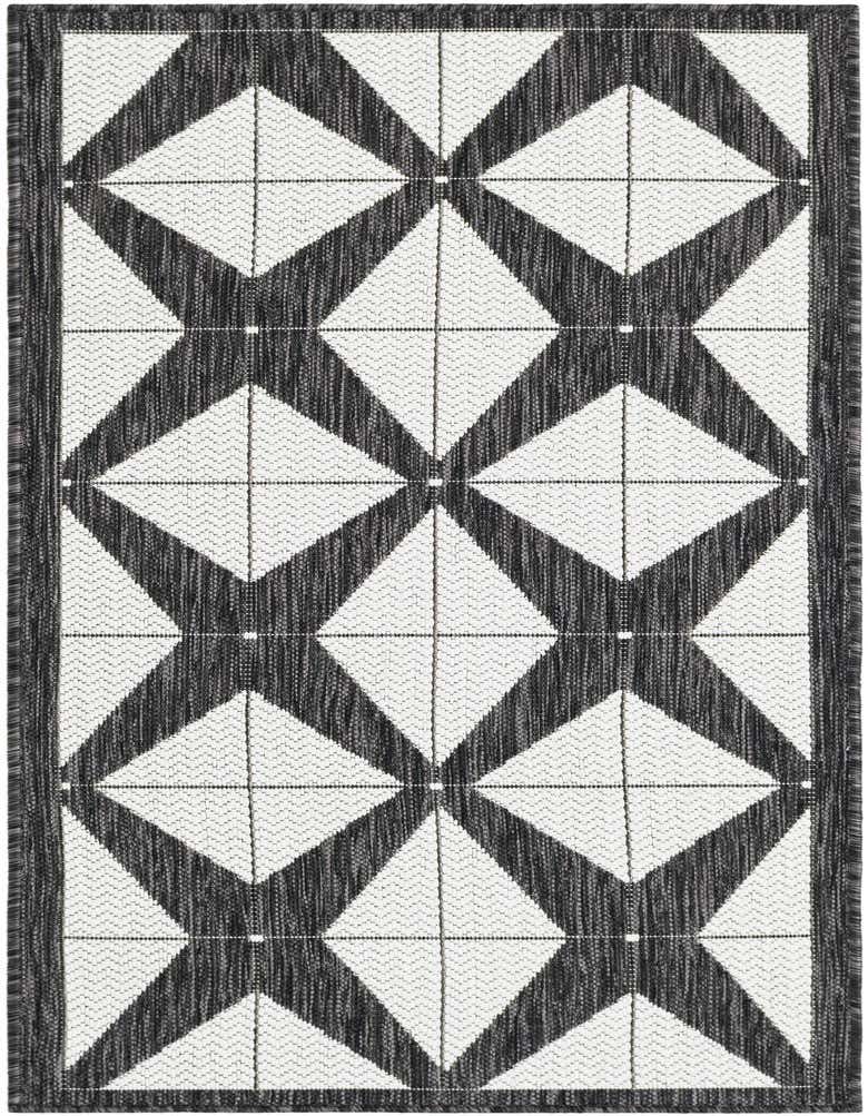 2' x 5' 3 Easy-Clean Modern Indoor / Outdoor Runner Rug
