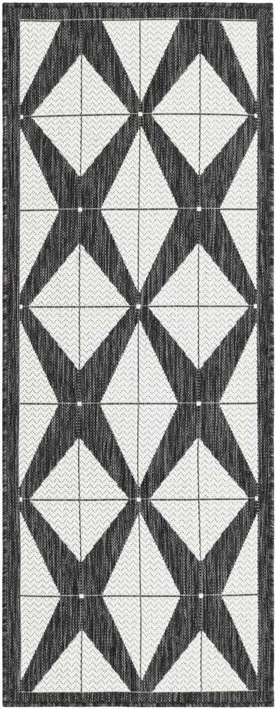 2' x 5' 3 Easy-Clean Modern Indoor / Outdoor Runner Rug