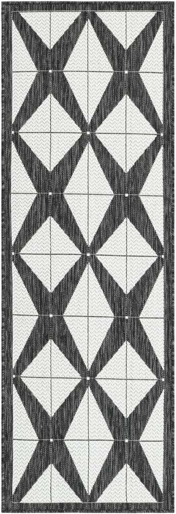 2' x 6' Easy-Clean Modern Indoor / Outdoor Runner Rug