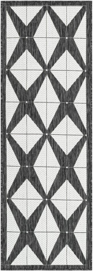 Detail image of 2' x 6' Easy-Clean Modern Indoor / Outdoor Runner Rug