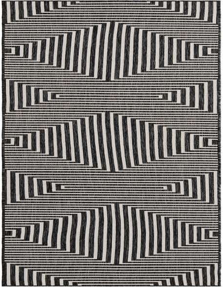2' 7 x 12' Easy-Clean Modern Indoor / Outdoor Runner Rug