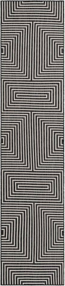 Detail image of 2' 7 x 12' Easy-Clean Modern Indoor / Outdoor Runner Rug