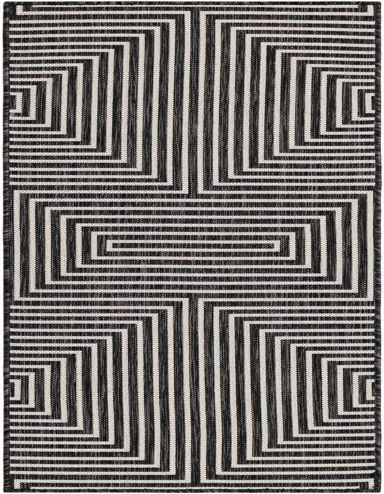 2' x 5' 3 Easy-Clean Modern Indoor / Outdoor Runner Rug