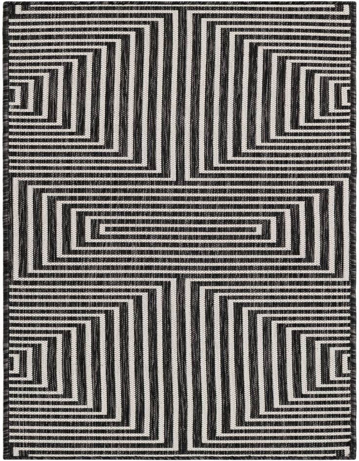Detail image of 2' x 5' 3 Easy-Clean Modern Indoor / Outdoor Runner Rug