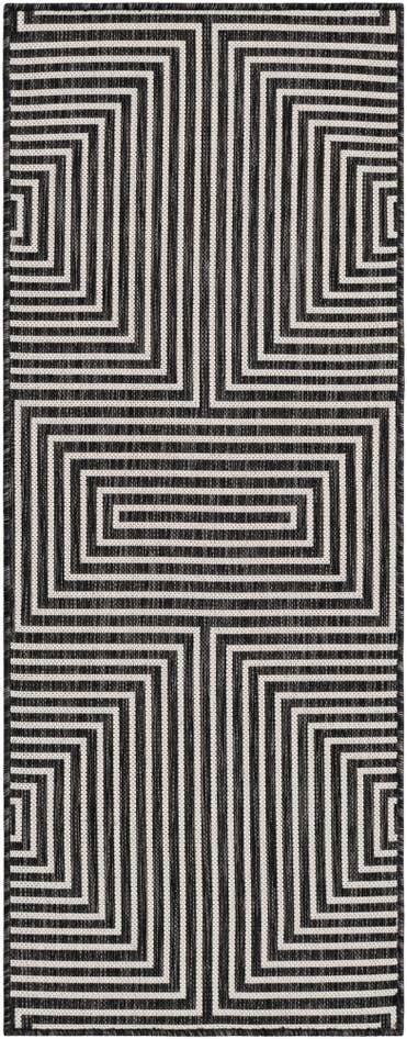 Detail image of 2' x 5' 3 Easy-Clean Modern Indoor / Outdoor Runner Rug