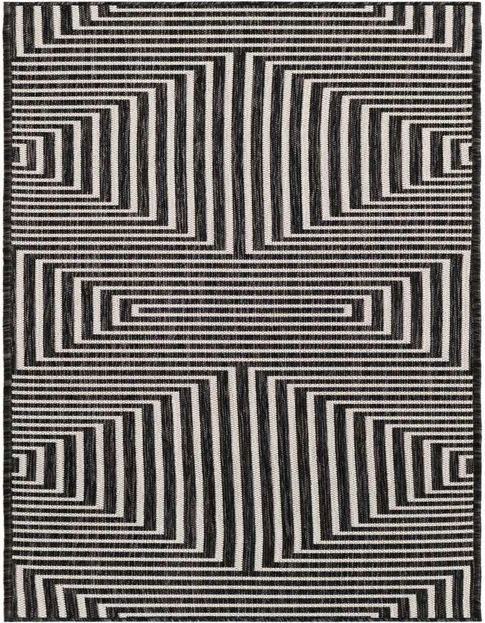2' x 6' Easy-Clean Modern Indoor / Outdoor Runner Rug