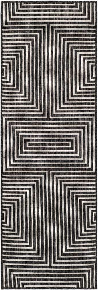 2' x 6' Easy-Clean Modern Indoor / Outdoor Runner Rug