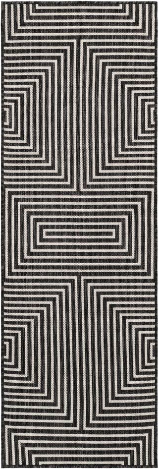 Detail image of 2' x 6' Easy-Clean Modern Indoor / Outdoor Runner Rug