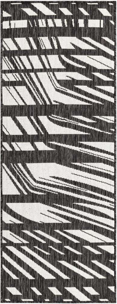 2' x 5' 3 Easy-Clean Modern Indoor / Outdoor Runner Rug