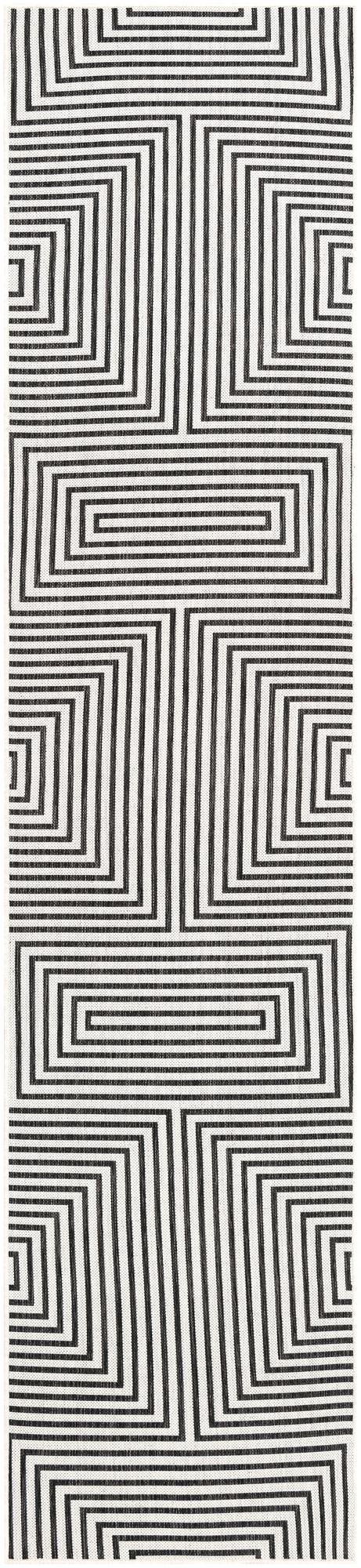 2' 7 x 12' Easy-Clean Modern Indoor / Outdoor Runner Rug