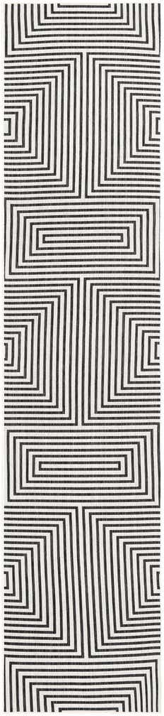 2' 7 x 12' Easy-Clean Modern Indoor / Outdoor Runner Rug