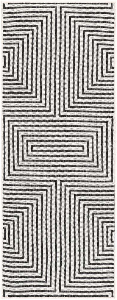 2' x 5' 3 Easy-Clean Modern Indoor / Outdoor Runner Rug