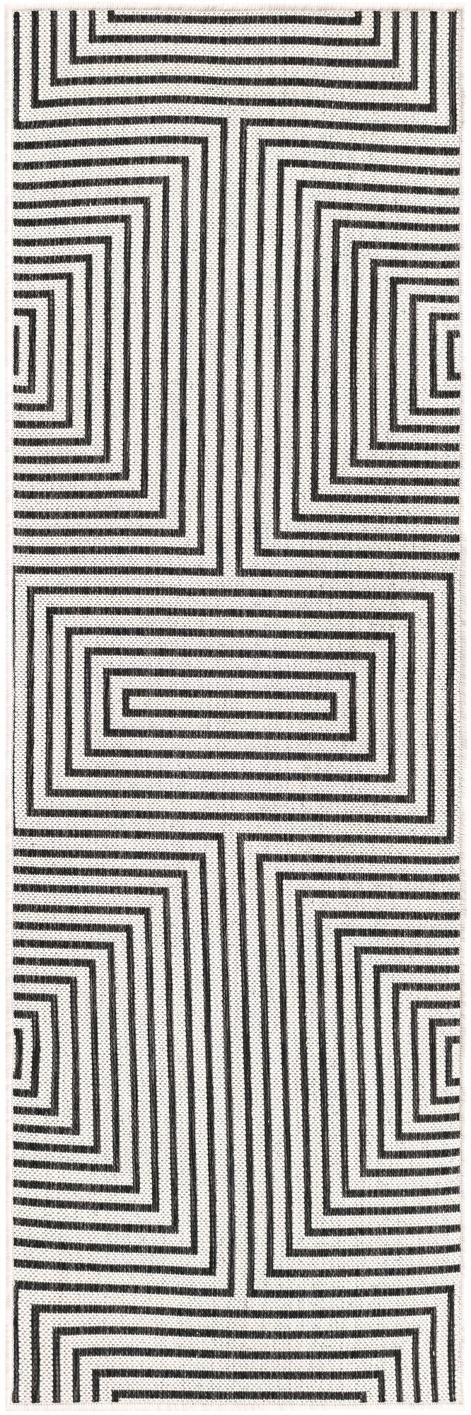 2' x 6' Easy-Clean Modern Indoor / Outdoor Runner Rug