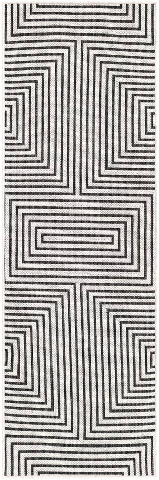 Detail image of 2' x 6' Easy-Clean Modern Indoor / Outdoor Runner Rug