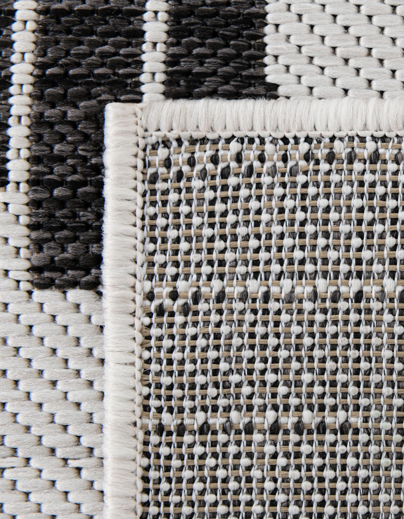 2' 7 x 12' Easy-Clean Modern Indoor / Outdoor Runner Rug