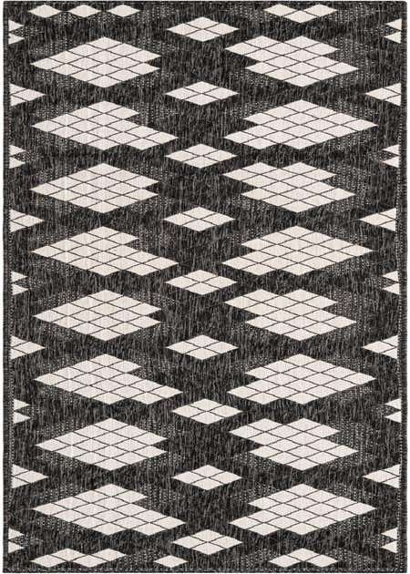 2' 7 x 12' Easy-Clean Modern Indoor / Outdoor Runner Rug