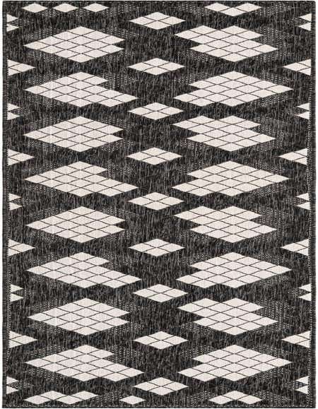 2' 7 x 12' Easy-Clean Modern Indoor / Outdoor Runner Rug